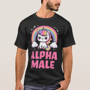 Camiseta Roupa masculina engraçada irônica Unicórnio fofo A