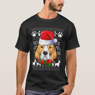 Camiseta Roupa Natal Ugly Beagle Santa Claus