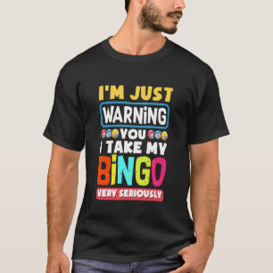 Camiseta Roupa Noturna de Jogo de Bingo de Loteria Engraçad