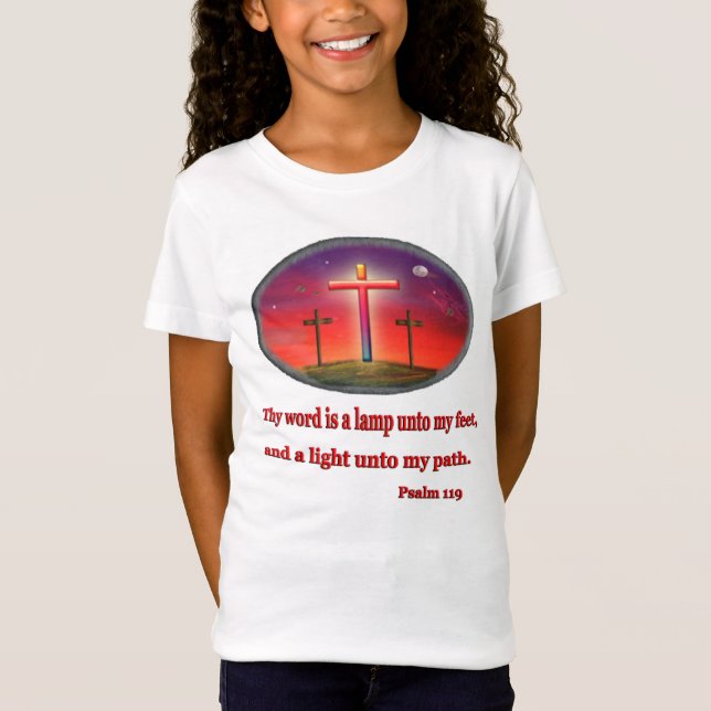 Camiseta roupa para raparigas salm 119 (Frente)