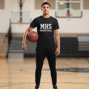 Camiseta Roupa personalizada de basquete preto e branco Esp