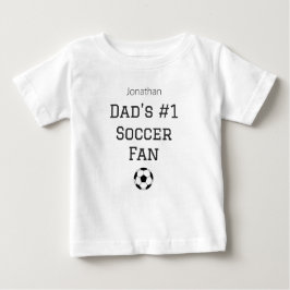 Camiseta Roupa Personalizada para Bebê com o Nome e Futebol