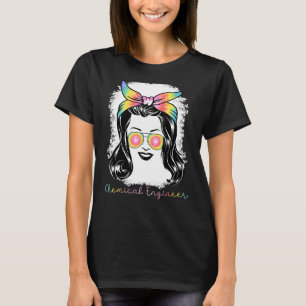 Camiseta Roupa químico para motores químicos para mulheres