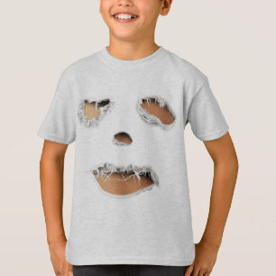 Camiseta Roupa rasgada zombi do Dia das Bruxas