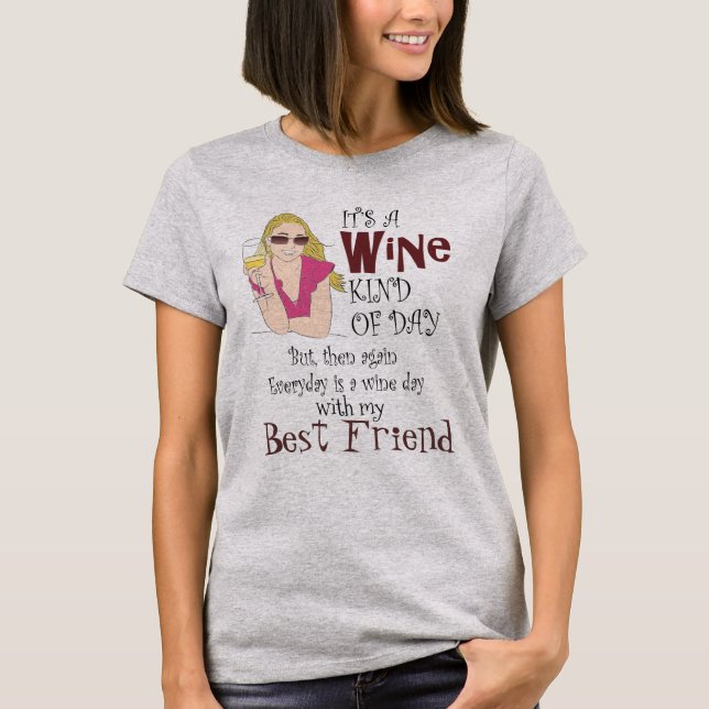 Camiseta Roupa temático do vinho feito sob encomenda - tipo (Frente)