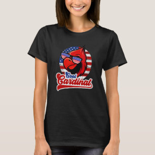 Camiseta Roupas Cardeais Pássaros Bandeira EUA América Cami