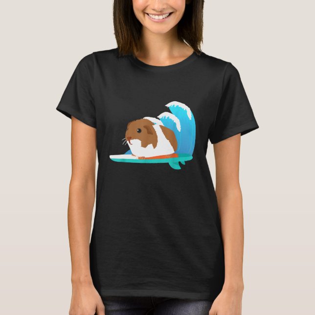 Camiseta Roupas Cavy Surfboard Coisas Figurino Presente sur (Frente)