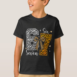 Camiseta Roupas com estampa de animais para meninas de seis