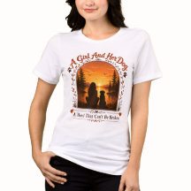Roupas com Silhueta de Menina e Cachorro, Presente