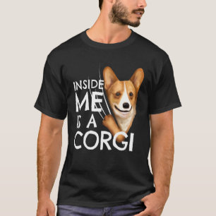 Camiseta Roupas Corgi Dentro de Mim Crianças Corgi