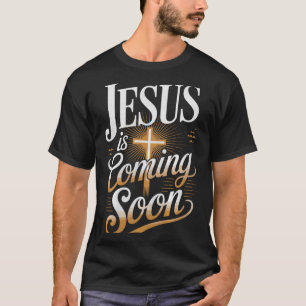 Camiseta Roupas Cristãs Ousadas Jesus Está Chegando Em Brev