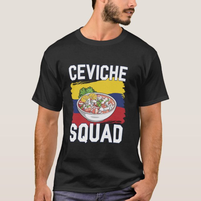 Camiseta Roupas da Ceviche Squad para Produto Alimentício E (Frente)