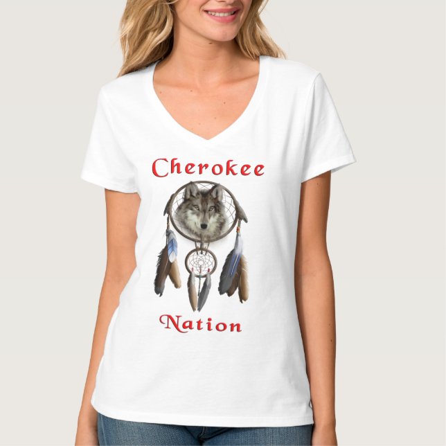 Camiseta roupas da nação Cherokee (Frente)