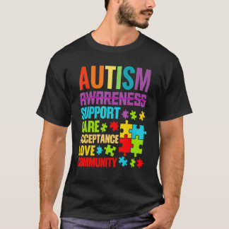 Camiseta Roupas de Aliado de Aceitação de Cuidado de Suport