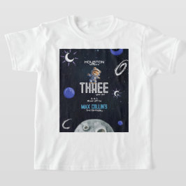 Camiseta Roupas de Aniversário de Astronauta no Espaço para
