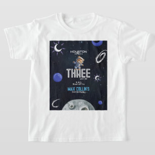Camiseta Roupas de Aniversário de Astronauta no Espaço para