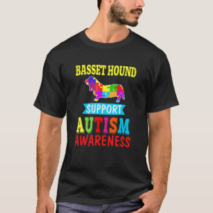 Camiseta Roupas de Basset Hound Suporte Conscientização do 