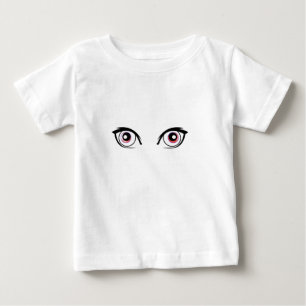 Camiseta Roupas de bebê com Olhos de Anime Fofos