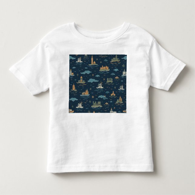Camiseta Roupas De Bebê Com Viagem Design (Frente)