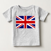 Roupas de bebê de bandeira britânica | design de e