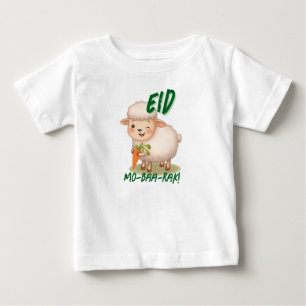 Camiseta Roupas de Bebê engraçadas da ovelha do Eid Adha 
