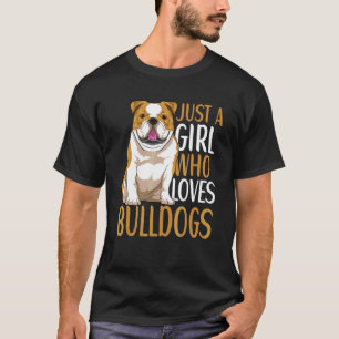 Camiseta Roupas de Bulldog Inglês para Mulheres Meninas 2