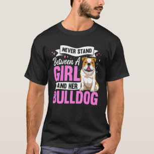 Camiseta Roupas de Cachorro Bulldog Inglês Para Mulheres Me