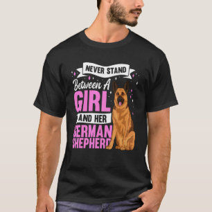 Camiseta Roupas de Cachorro Pastor Alemão para Mulheres