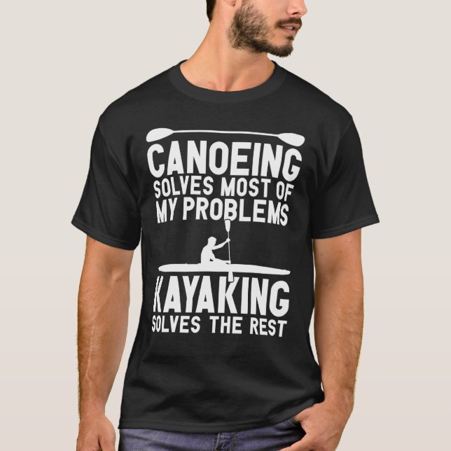 Camiseta Roupas de Canoa e Caiaque - Melhor Design de Caiaq (Frente)