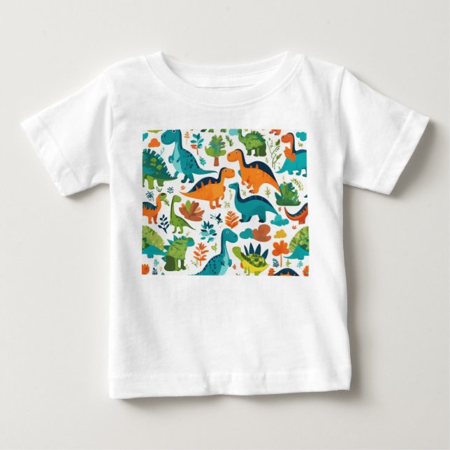 Camiseta Roupas De Caracteres Dinossauros (Frente)