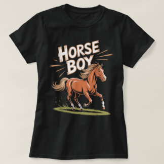 Camiseta Roupas de Cavalos para Crianças e Jovens