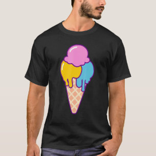 Camiseta Roupas De Crianças Verão Sorvete Colorido Para Cri