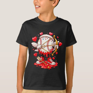Camiseta Roupas de Cupido de Beisebol Drip Sorvete Juventud