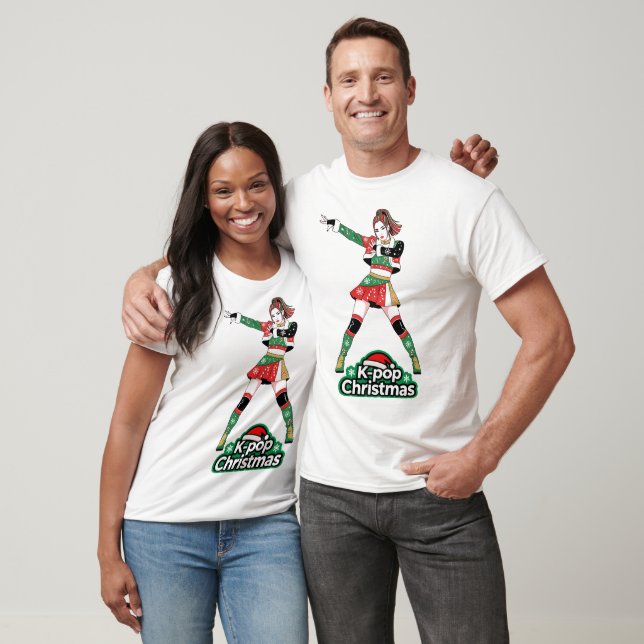 Camiseta Roupas de dança de Natal Kpop (Unissex)