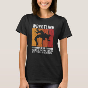 Camiseta Roupas de dobradura de definição de lutador de lut