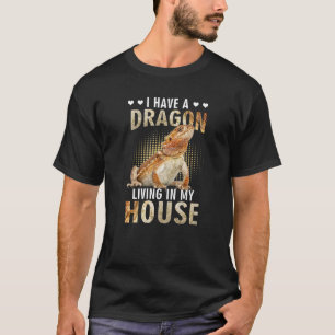 Camiseta Roupas De Dragão Com Carborada Pogona Barbata Liza