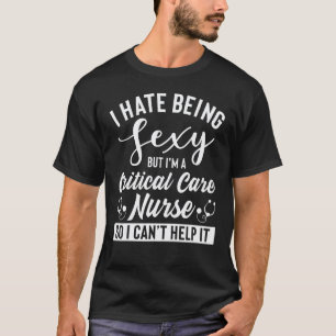 Camiseta Roupas de Enfermeira de Cuidados Intensivos Dese