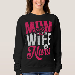 Camiseta Roupas de Enfermeira Gráfica Mãe Esposa Enfermeira