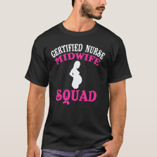 Camiseta Roupas de Enfermeira Obstétrica Certificada Grande