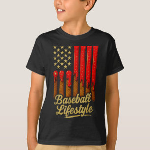 Camiseta Roupas de Estilo de Vida de Beisebol 101 Juventude