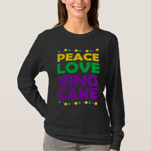 Camiseta Roupas de festa engraçadas do bolo do rei da paz e