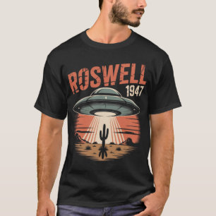 Camiseta Roupas de Ficção Científica OVNI Retro Roswell 194