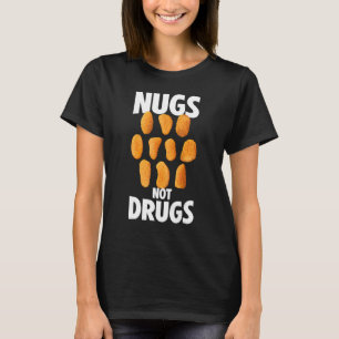 Camiseta Roupas de Frango Nuggets Nugs Não Drogas