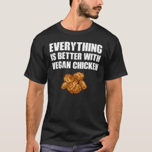 Camiseta Roupas de Frango Vegano Único Design Veganos
