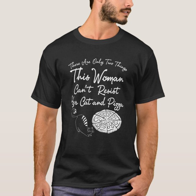Camiseta Roupas de Gato e Pizza  Gatos  Design (Frente)