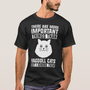 Camiseta Roupas de Gato Ragdoll Design do Proprietário de