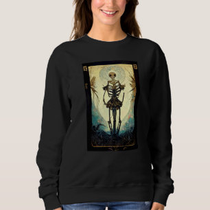 Camiseta Roupas de Halloween de Cartas de Tarot Ocultas Gót
