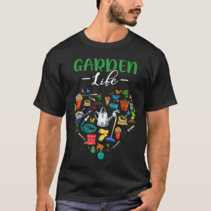 Camiseta Roupas de jardinagem de vida de jardim angustiado