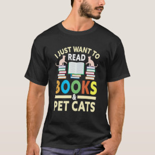 Camiseta Roupas De Livro E Gato Para Leitoras Bibliotecária