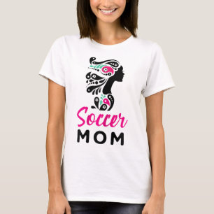 Camiseta Roupas de Mãe de Futebol Comida Engraçada Mãe de F